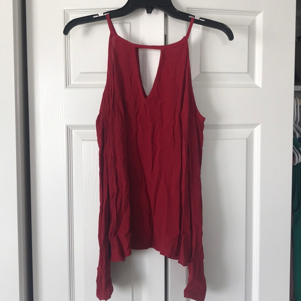 Red blouse